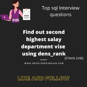 sql query to find second largest salary dens_rank