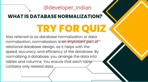 What is database normalization?