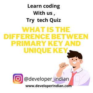 What is the difference between Primary Key and Unique Key Sql DeveloperIndian