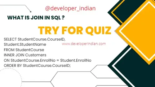 What is Join | SQl | developerIndian